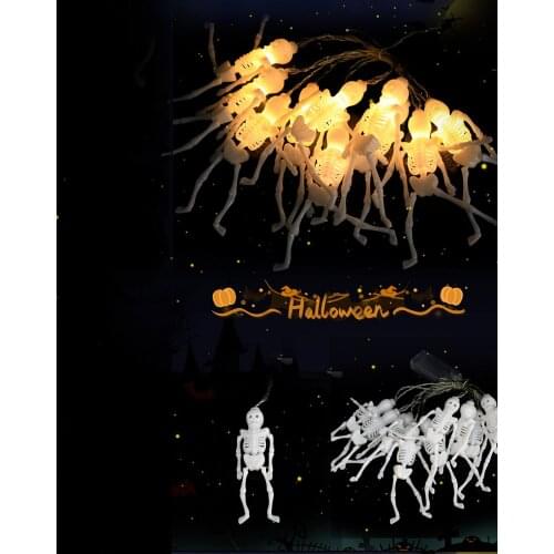 LED String Lights Halloween Pumpkin Spider Bat Skull Led Lamp Hanging Horror DIY Decoration Light Home Ornament Party Supplies