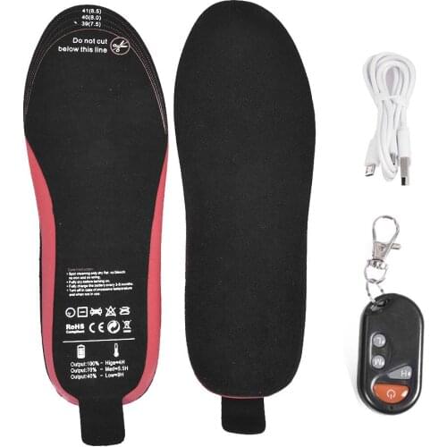 1 Pair Heated Insole with Remote Control Foot Warmer for Hunting #WO