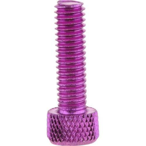 10x Hex Socket Cap Head Screw Bolt Aluminum Alloy Purple M6 X 20mm