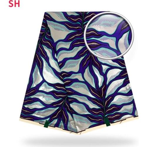 2020 New Arrival Guaranteed Veritable gold Wax African Ankara Real Wax Ghana Wax 6 Yards African Printed Fabric 100% cotton 11