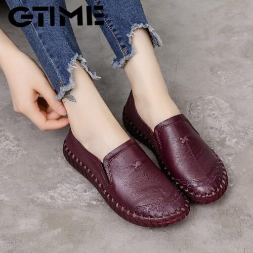 2021 Fashion Women Shoes Genuine Leather Loafers Women Casual Shoes Soft Comfortable Shoes Women Flats Shoes for Women