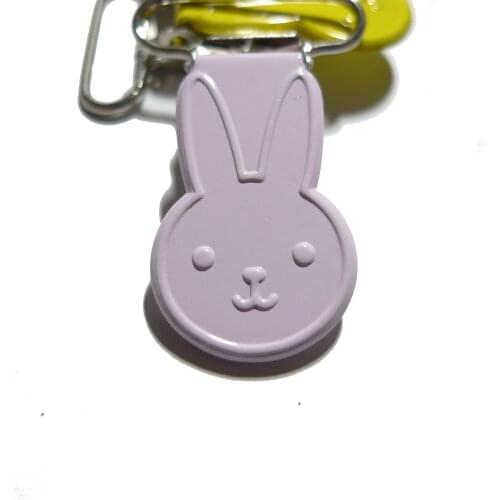 25pcs 1'' 25mm #23 BABY PINK COLOR Rabbit Bunny Shape Suspender Clips