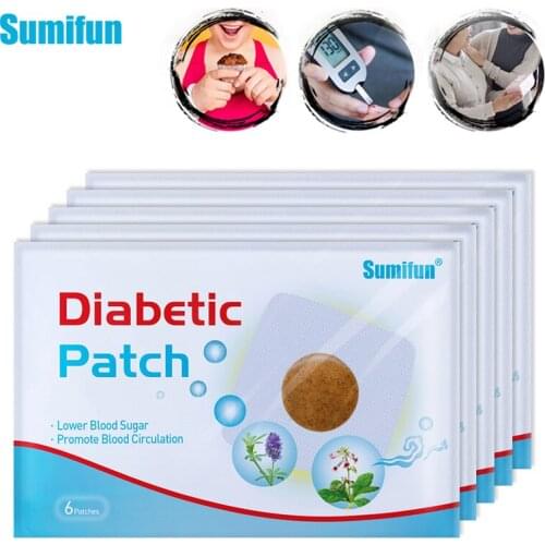 6pcs Diabetic Patch Natural Herbal Extract Blood Glucose Sugar Stickers Balance Stabilizes Blood Sugar Level Plaster Health Care