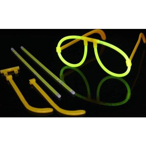 600pcs/lot DIY Fluorescent glasses Party Toy glow in the dark glasses Gift Light Shining Multi Color Glow Sticks SN1205