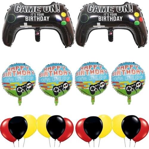 Aluminum Foil Balloon Video Game Controller Inflate Party Supplies Birthday Gaming Banner Themed Balloons