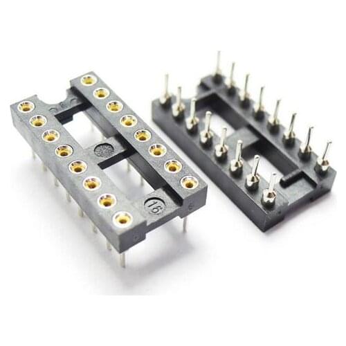 Free shipping round hole DIP16 socket 16PIN chip base ic slot 10pcs/lot