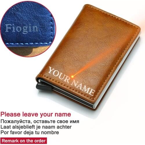 Black Metal Anti Rfid Wallet Credit id Card Holder Men Women Business Cardholder Cash Card Pocket Case Passes creditcard holder