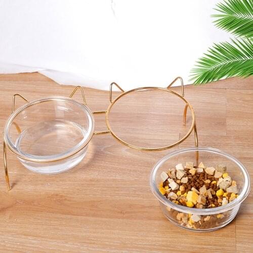 Cat Bowls Double Pet Bowls With Raised Stand Non-slip Pet Food and Water Bowls For Cats Dogs Feeders Pet Products Cat Bowl