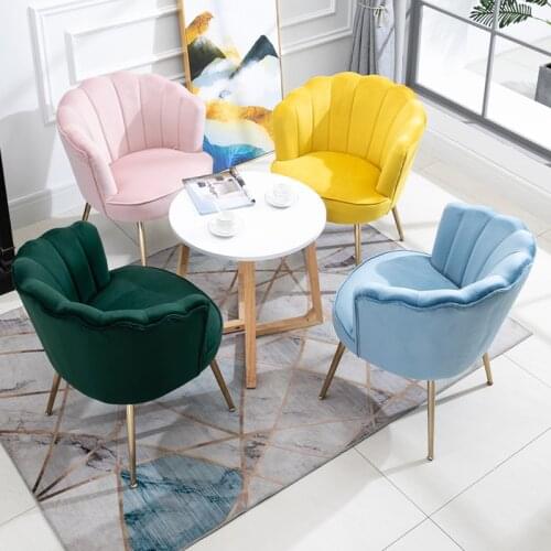 Sofa Chair Single Light Luxury Net Red Nordic Small Living Room Bedroom Household Tiger Chair Leisure Petal Chair Traditional