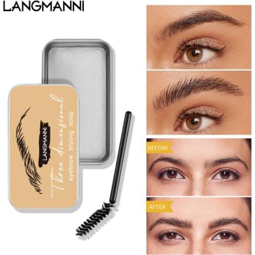 Langmanni Stereo Styling Eyebrow Cream Eyebrow Styling Soap Long-lasting Waterproof Colorless Natural Wild Eyebrow Cream TSLM2