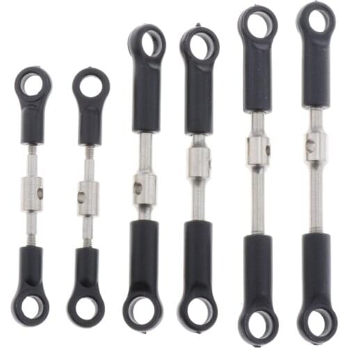 Metal Steering Linkage Pull Rods Servo for 1/14 Wltoys 144001 RC Buggy Car Accs