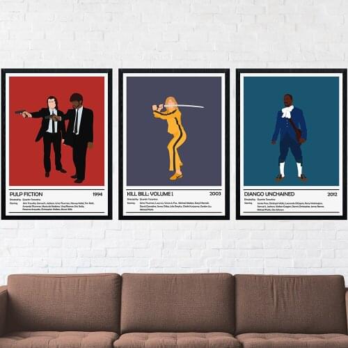 Minimalist Poster Canvas Prints Dirty Dancing Movie Painting Vintage Pulp Fiction Film Picture Boyfriend Christmas Home Decor