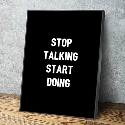 Modular Canvas White Letters Home Decor Black New Style Prints Painting Poster Modern Wall Art Pictures For Living Room Framed