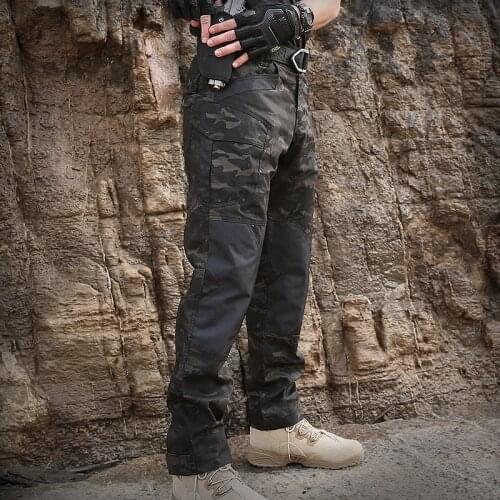Men Military Pants Tactical Camouflage Cargo Pants US Army Combat Waterproof Pants Multi Pockets Wear Proof Casual Camo Trousers