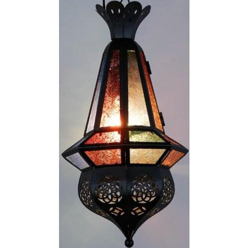 Man Coffee Mediterranean Moroccan lamps Creative Retro Bar Bar Internet cafe stained glass pendant lights lighting