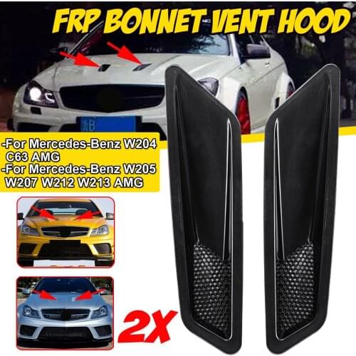New 2X Car Air Hood Vent Air Intake Scoop Bonnet Louvers Cover For Mercedes For Benz W204 C63 W205 W207 W212 W213 For AMG 2/4 Dr