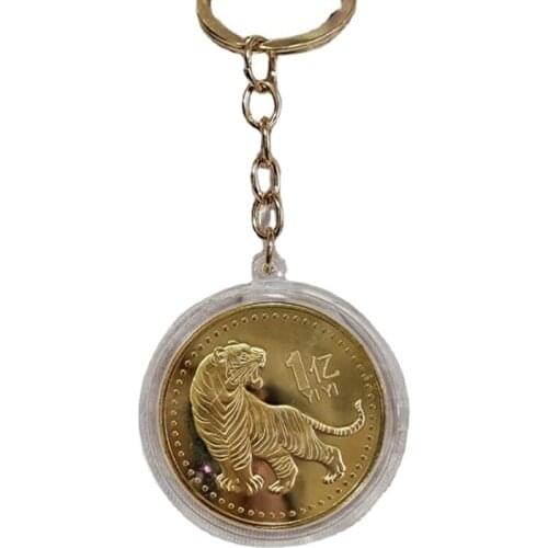 2022 China New Year Tiger Year Original Commemorative Coin Bimetal Collection China Zodiac Tiger Year Coins Decoration Crafts