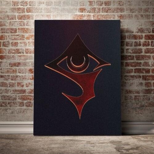 Hellsing Anime Emblem logo Poster Canvas Wall Art Decoration prints for living Kid Children room Home bedroom decor painting