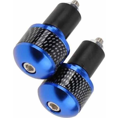 Blue 7/8" 22mm Handle Bar End Cap Plug Motorcycle Street Sport Running Dirt Bike
