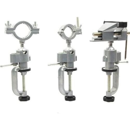 360 Degree Rotating Table Vise Multifunctional Aluminium Alloy Swivel Bench Vise Clamp Electric Drill Stand Rotating Tool