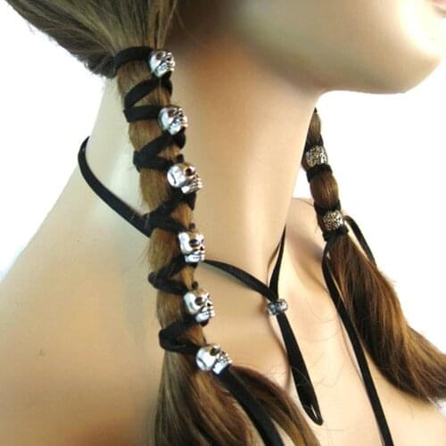 Skull Rope Hair Jewelry