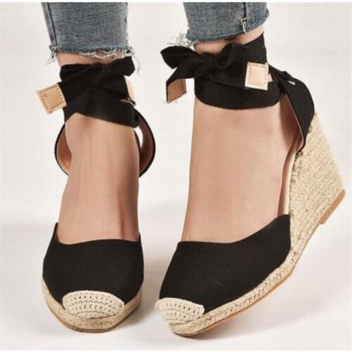 NEW Roman shoes wedge sandals thick soles 2019 spring and summer style womens shoes new straps high heels