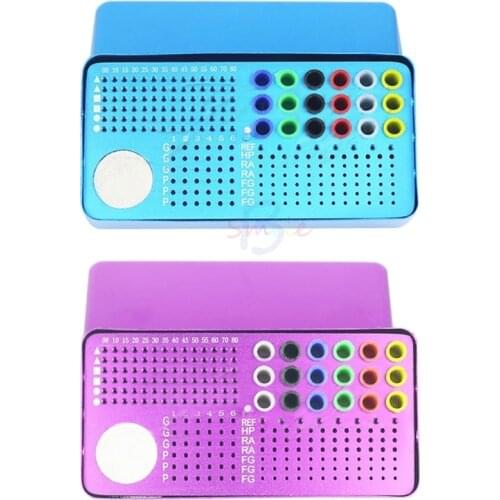 1pcs Dental Alloy Aluminum Bur Holder Autoclavable Sterilizer Box Disinfection Dentist Equipment Tool Endo Box