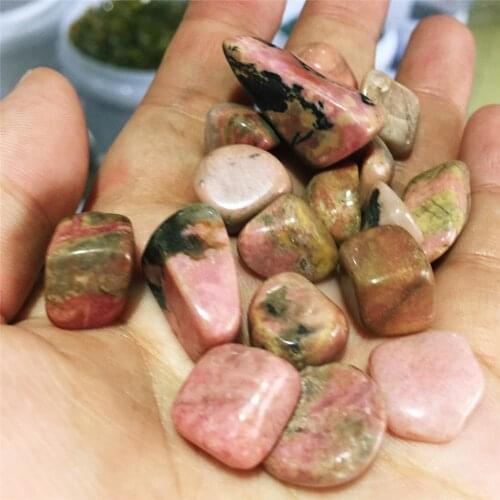 100G Natural rose stone crystal tumbling crystal healing specimen gem mineral family desktop aquarium decoration