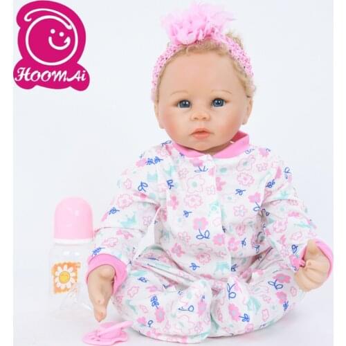 18 Inch Fashion Soft Silicone Cotton Body Exclusive Bebe Reborn Doll Realistic Baby Toy 45CM Cute Doll For Kids Christmas Gifts