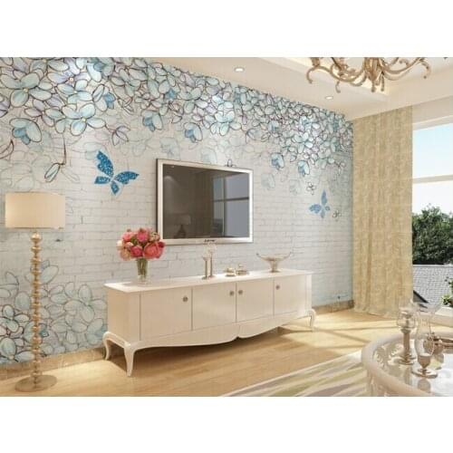 The custom 3D murals,modern minimalist dream flower solid brick wall,living room sofa TV wall bedroom wall paper