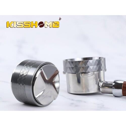 53MM Aluminum Coffee Tamper Coffee Distributor Coffee Powder Hammer Customized Coffee Leveler Fit For 54mm Brevilles Portafilter
