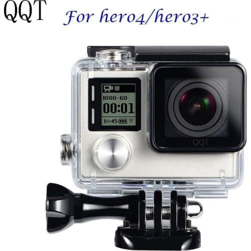 QQT for GoPro Accessories Waterproof Case 60 m Underwater Diving Shell for Go pro Hero 4 3 + Sports camera accessories