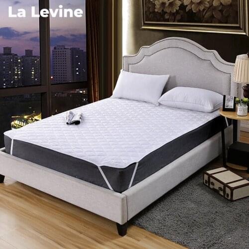 Hotel White Mattress Protective Cover Non-slip Breathable Wear-resistant Protector Pad Mattress Cover Fitted Sheet Pad Bedding