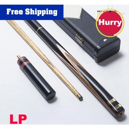 LP Billiard Gentleman Snooker Cue 3/4 Split Snooker Cue 10mm Tip Professional Ashwood Shaft Ebony Butt with 6in Solid Extension