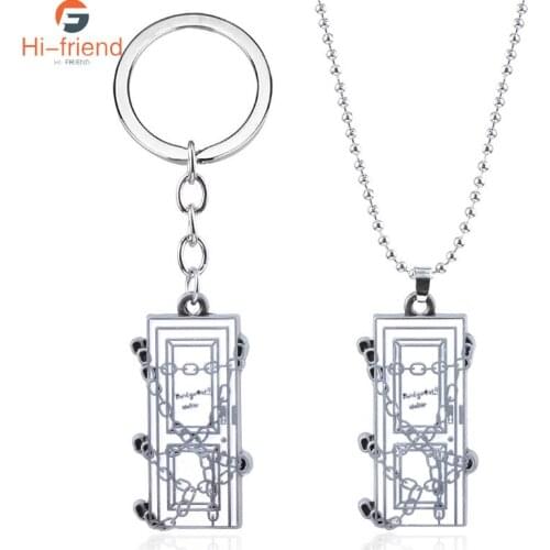 Movie Silent Hill 2 Keychain Square Key Chains for Women Men Cosplay Car Bag Friends Gift Jewelry
