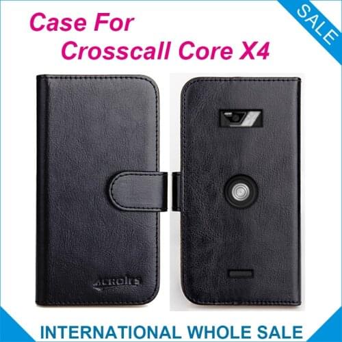 Crosscall Core X4 Case 6 Colors Flip Slots Leather Wallet Cases For Crosscall Core X4 Cover Slots Phone Bag Credit Card