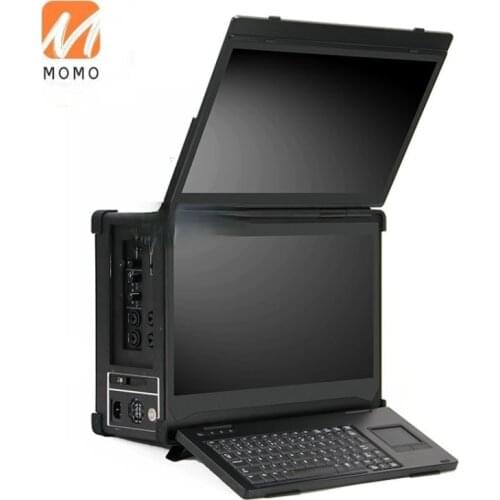 Dual-screen rugged portable computer chassis for live streaming
