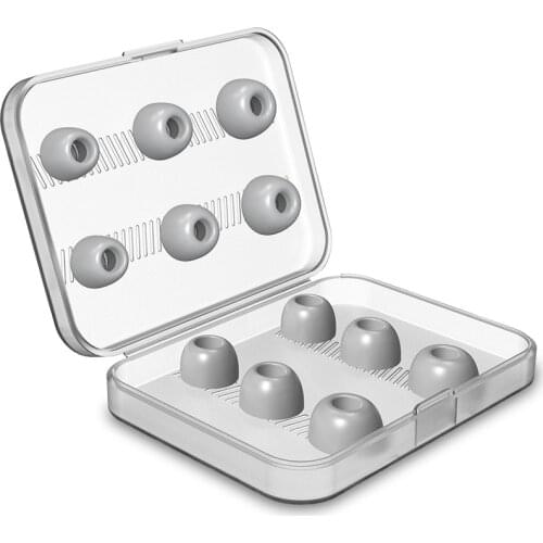 Eaphone Earplugs Suitable for Airpods Pro Memory Foam Earplugs with Storage Box Silicone Earmuffs Earphone Accessories