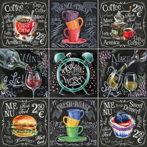 EverShine Diamond Painting Cartoon Full Square Cross Stitch Diamond Embroidery Sale Blackboard Word Bead Picture Kit Wall Decor