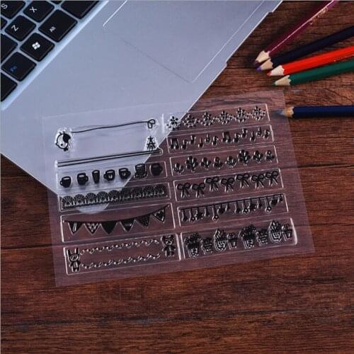 Festival Notes Rubber Transparent Clear Silicone Stamps for DIY Scrapbooking/Card Making/Kids Fun Decoration Stamp Sheet