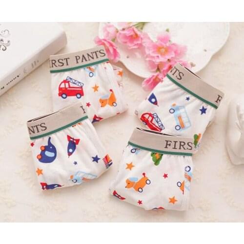 Cotton Underwear Baby Comfortable Underpants Kids Boys Underwear Children Cartoon Print Soft Shorts Panties Boys Boxer Briefs