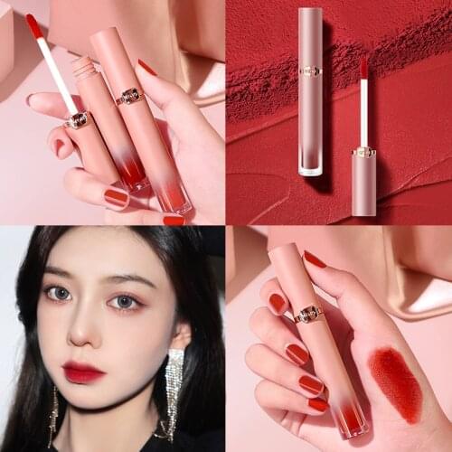 HOJO Liquid Lipstick Powder Mist Velvet Matte Lip Stick Air Texture Waterproof Long-lasting No Fading Lip Gloss Lip Makeup TSLM2