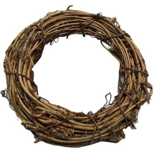 10-30cm Round Love Heart Natural Rattan Wreath Stem Branch Ring Garland Wedding Birthday Party Decor Supplies Christmas Gift