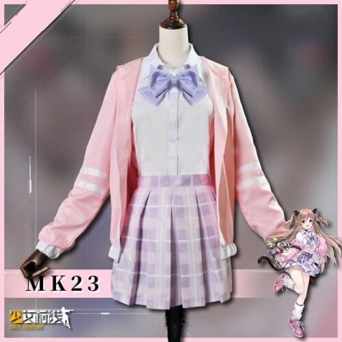 Hot Game Girls Frontline MK23 Cosplay Costume Kawaii Pink JK Uniform Halloween Costumes For Women Adult