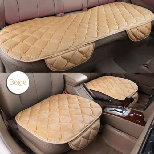 Soft Plush Car Seat Cover Cushion Four SeasonsUniversal Auto Interior Accessories Protect Set Chair Mat Car Accessories