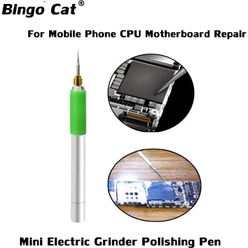 2Sets IC Chip Grinder Engraving Polishing Pen For Mobile Phone CPU Motherboard BGA Chip Surface Rust Glue Removal Repair