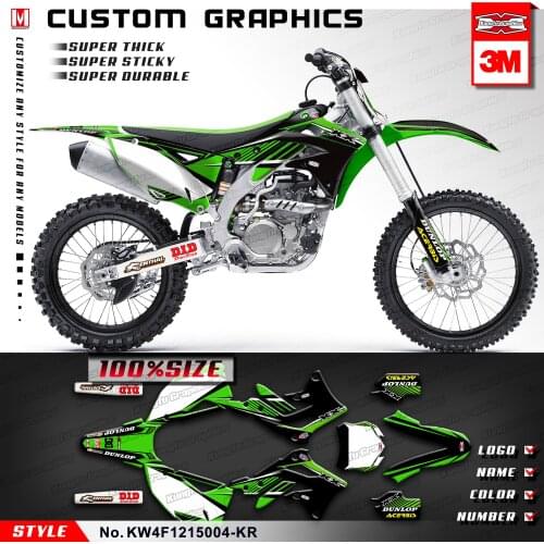 KUNGFU GRAPHICS Dirt Bike Decor Kit Full Wraps Vinyl Sticker Set for KX450F KXF450 2012 2013 2014 2015, Customizable