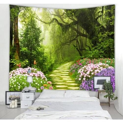 Nordic Forest Landscape Landscape Wall Tapestry Mandala Decoration Tapestry Bohemian Hippie Decoration Wall Tapestry