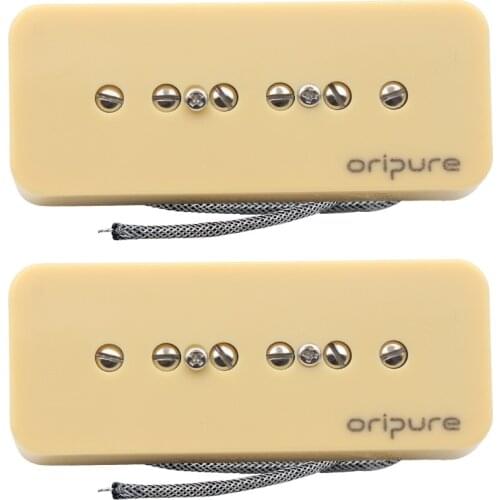 OriPure Set of Neck & Bridge Pickups P-90 P90 Guitar Soapbar Pickup Alnico 5 for P90 Guitar Accessories Parts