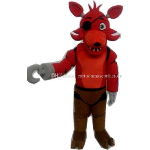 Five Nights at Freddys FNAF Creepy Toy red Foxy Mascot Costumes Cartoon Character Adult Sz 100% Real Picture